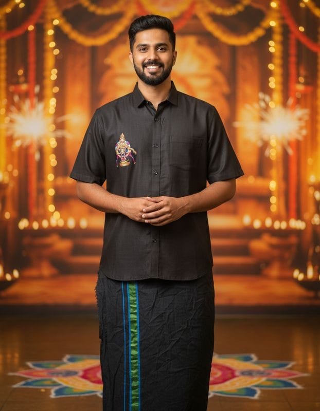 Ayyappa Special Print Half Sleeves Shirts